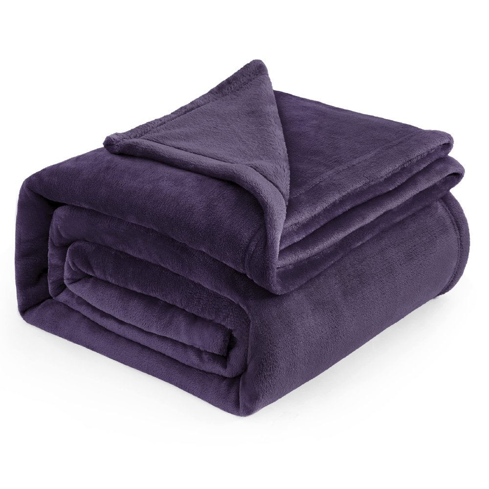 Bedsure GentleSoft Purple Fleece Blankets King Size - Bed Blanket Soft Lightweight Plush Cozy Fuzzy Luxury Microfiber, 108x90 inches
