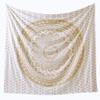 Tapestry Golden HIppie Mandala Ombre Wall Hanging - Indian Popular Mandela Bohemian Psychedelic Bedspread Dorm Room Decor with Metallic Shine Tapestry 84"x90" view 2