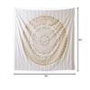 Tapestry Golden HIppie Mandala Ombre Wall Hanging - Indian Popular Mandela Bohemian Psychedelic Bedspread Dorm Room Decor with Metallic Shine Tapestry 84"x90" view 3