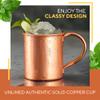Moscow Mule Copper Mug by Solid Copper - Authentic Moscow Mule Mugs Unlined 16 oz view 4
