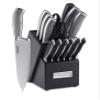 CUISINART Block Knife Set, 15pc Cutlery Knife Set with Steel Blades for Precise Cutting , Lightweight, Stainless Steel, Durable & Dishwasher Safe,C77SS-15P view 1
