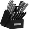 CUISINART Block Knife Set, 15pc Cutlery Knife Set with Steel Blades for Precise Cutting , Lightweight, Stainless Steel, Durable & Dishwasher Safe,C77SS-15P view 2