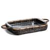 The Basket Lady Wicker Casserole Basket, 4 Quart, Antique Walnut Brown view 2