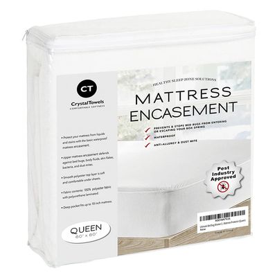 Ultimate Zippered Waterproof Mattress Protector (Queen) - by Deluxe Hotel