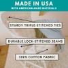 Barnett Home Decor Ticking Stripe Blue Rocking Chair Cushions - Latex Foam Filled Rocker Seat Pad 19 x 19 and Back Rest Cushion 23 x 18 Reversible - Made in USA (XL, Dark Blue) view 3
