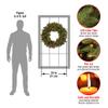 National Tree Company 24 in Pre-Lit Crestwood Spruce Artificial Christmas Wreath, Christmas Decoration with Glitter, Pinecones, Red Berries, 50 Clear LED Lights, 160 Tips, Timer, Green view 3