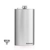 GENNISSY 10oz Hip Flask for Liquor - 304 Stainless Steel Silver, Leakproof with Funnel & Never Lose Cap, Gift for Men Women (Groomsmen, Camping, Wedding) view 1