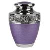 MEMORIALS 4U Large Lavender Love Cremation Urn for Human Ashes- Lavender Urn - Adult Funeral Urn Handcrafted with Engraved Silver Bands - Brass Urn - Large Urn Deal with Free Bag view 2