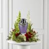 MEMORIALS 4U Large Lavender Love Cremation Urn for Human Ashes- Lavender Urn - Adult Funeral Urn Handcrafted with Engraved Silver Bands - Brass Urn - Large Urn Deal with Free Bag view 3