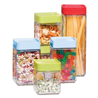 Glasslock 12-Piece Square Block Canister Set
