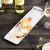 Elegance Stainless Steel Hammered Rectangular Tray, Medium 17.75 by 5.5-Inch, Silver view 2
