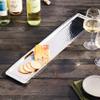 Elegance Stainless Steel Hammered Rectangular Tray, Large, 25.5 by 5.5-Inch, Silver view 2