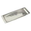Elegance Stainless Steel Hammered Rectangular Tray, Small, 13.75 by 4.5-Inch, Silver view 1