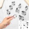 Cosmos Mini Cookie Cutter Set Animal Shapes Cookie Molds Biscuit Cutters for Birthday Party Xmas Christmas Winter Holiday Events view 3