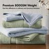 Madison Park 800GSM Bathroom Towel Set of 8 100% Cotton Bath Towel Set for Bathroom Luxurious Highly Absorbent 2 Bath Towels 2 Hand Towels 4 Washcloths Quick Dry Spa Quality Light Blue view 2