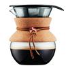 Bodum 17oz Pour Over Coffee Maker, High-Heat Borosilicate Glass with Reusable Stainless Steel Filter and Cork Grip - Made in Portugal view 1