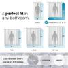LiBa Bathroom Shower Curtain Waterproof Plastic Shower Curtain Premium PEVA Non-Toxic with Rust Proof Grommets Clear 8G Bathroom Accessories 72x72 view 2