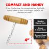 Chef Craft Select Corkscrew with Wooden Handle, 4 inch, Natural view 4