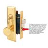 Prime-Line SE 26000 Diecast Single Cylinder Entry Door Mortise Lockset, 2-1/2 Inch Backset, Brass Finish (Single Pack) view 3