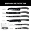 Cuisinart C77NS-7P Classic Nonstick Edge Collection 7-Piece Cutlery Knife Set with Acrylic Stand, Black view 3