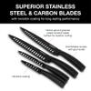 Cuisinart C77NS-7P Classic Nonstick Edge Collection 7-Piece Cutlery Knife Set with Acrylic Stand, Black view 4