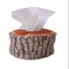 Pbao Baby Carrier Environment Friendly Natural Log Pattern Soft Portable Roll Tissue Box Cover Holder view 1