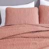 Chezmoi Collection Austin 3-Piece Oversized Bedspread Coverlet Set (King, Salmon) view 3