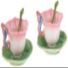 Cosmos Gifts Ceramic Rose Cup and Saucer, Set of 2 view 1