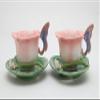 Cosmos Gifts Ceramic Rose Cup and Saucer, Set of 2 view 2