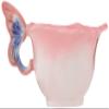 Cosmos Gifts Ceramic Rose Cup and Saucer, Set of 2 view 3