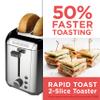 BLACK+DECKER TR3500SD Rapid Toast 2-Slice Toaster, Stainless Steel view 3