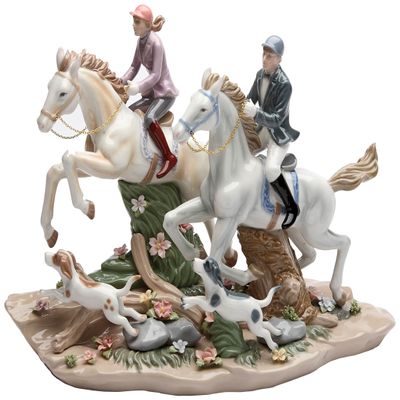 Cosmos Gifts 20850 Call of The Hunt Ceramic Horse Figurine, 13-1/4-Inch