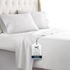 HC Collection Bed Sheets Set, HOTEL LUXURY Platinum Collection 1800 Series Bedding Set, Deep Pockets, Wrinkle & Fade Resistant, Hypoallergenic Sheet & Pillow Case Set (Queen, White) view 1