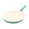 GreenLife Soft Grip Healthy Ceramic Nonstick 12" Frying Pan Skillet, PFAS-Free, Dishwasher Safe, Turquoise view 1