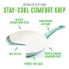 GreenLife Soft Grip Healthy Ceramic Nonstick 12" Frying Pan Skillet, PFAS-Free, Dishwasher Safe, Turquoise view 3