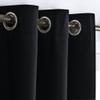 NICETOWN Soundproof Thermal Insulated Blackout Curtain Thermal Insulated Solid Grommet Room Darkening Drape for Dining Room (Single Panel, 42 inches by 84 inch, Black) view 4