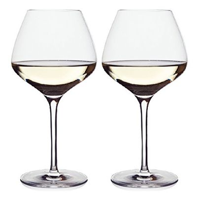 The One Wine Glass - Perfectly Designed Shaped Wine Glasses For All White Wines By Master Sommelier Andrea Robinson, Premium Set Of 2 Crystal (without lead) Glasses, Break Resistant White Wine Glasses