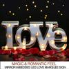 Bright Zeal 16" x 7" Large LOVE Decor For Bedroom LED Marquee Sign (MIRROR Front) - LOVE Sign Light Home Decor For Wall And Table - Wedding Decorations Lights - Romantic Signs Valentines Day Dcor view 2