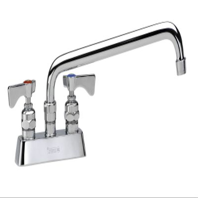 Krowne 15-312L Deck Mount Faucet, 4-Inch Centers, 12-Inch Swing Spout, Ceramic Cartridge Valve with Built-In Backflow Preventers, Chrome Finish, Low Lead Compliant