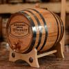 Personalized - Custom American White Oak Aging Barrel - (5 Liters, Black Hoops) view 2