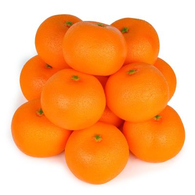 HAKSEN 12 PCS Fake Oranges, Artificial Fruits for Decoration Lifelike Fake Fruit Faux Oranges for Home Kitchen Cabinet Decor Photography Prop