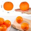 HAKSEN 12 PCS Fake Oranges, Artificial Fruits for Decoration Lifelike Fake Fruit Faux Oranges for Home Kitchen Cabinet Decor Photography Prop view 2