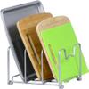 Simple Houseware Kitchen Cabinet Pantry and Bakeware Organizer Rack Holder, Silver - 2 Pack view 3