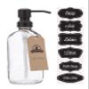 Clear Glass Pint Jar Soap and Lotion Dispenser with Metal Pump (Black/Dark Bronze) view 1