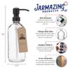 Clear Glass Pint Jar Soap and Lotion Dispenser with Metal Pump (Black/Dark Bronze) view 2