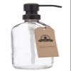 Clear Glass Pint Jar Soap and Lotion Dispenser with Metal Pump (Black/Dark Bronze) view 3