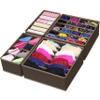 Simple Houseware 4-Pack Drawer Organizer Set - Closet Dividers for Underwear, Socks, Bras, Scarves, Ties - Foldable Non-Woven Storage Boxes, Brown view 1