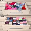 Simple Houseware 4-Pack Drawer Organizer Set - Closet Dividers for Underwear, Socks, Bras, Scarves, Ties - Foldable Non-Woven Storage Boxes, Brown view 3