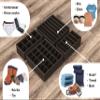 Simple Houseware 4-Pack Drawer Organizer Set - Closet Dividers for Underwear, Socks, Bras, Scarves, Ties - Foldable Non-Woven Storage Boxes, Brown view 4