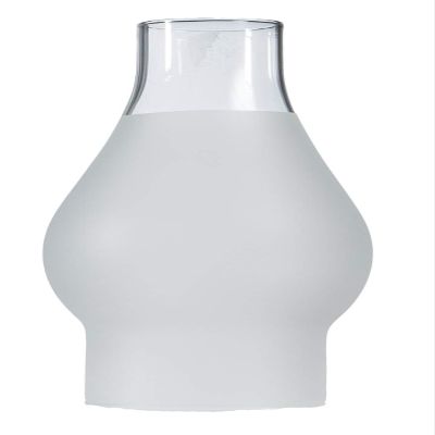 B&P Lamp 2 1/2 Inch by 7 1/2 Inch Frosted Style Glass Lamp Chimney for Vintage and Antique Style Globes